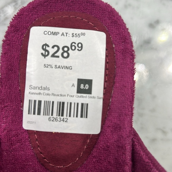 Kenneth Cole Reaction Sandals. Deep Punk color. Sz 8. - Picture 5 of 5